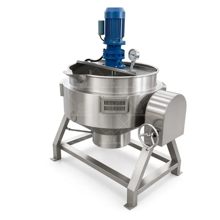 Industrial Jacketed Cooking Kettle with Agitator, 50–1000L - Ảnh 3